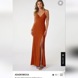 Azazie Becca bridesmaid dress in Paprika